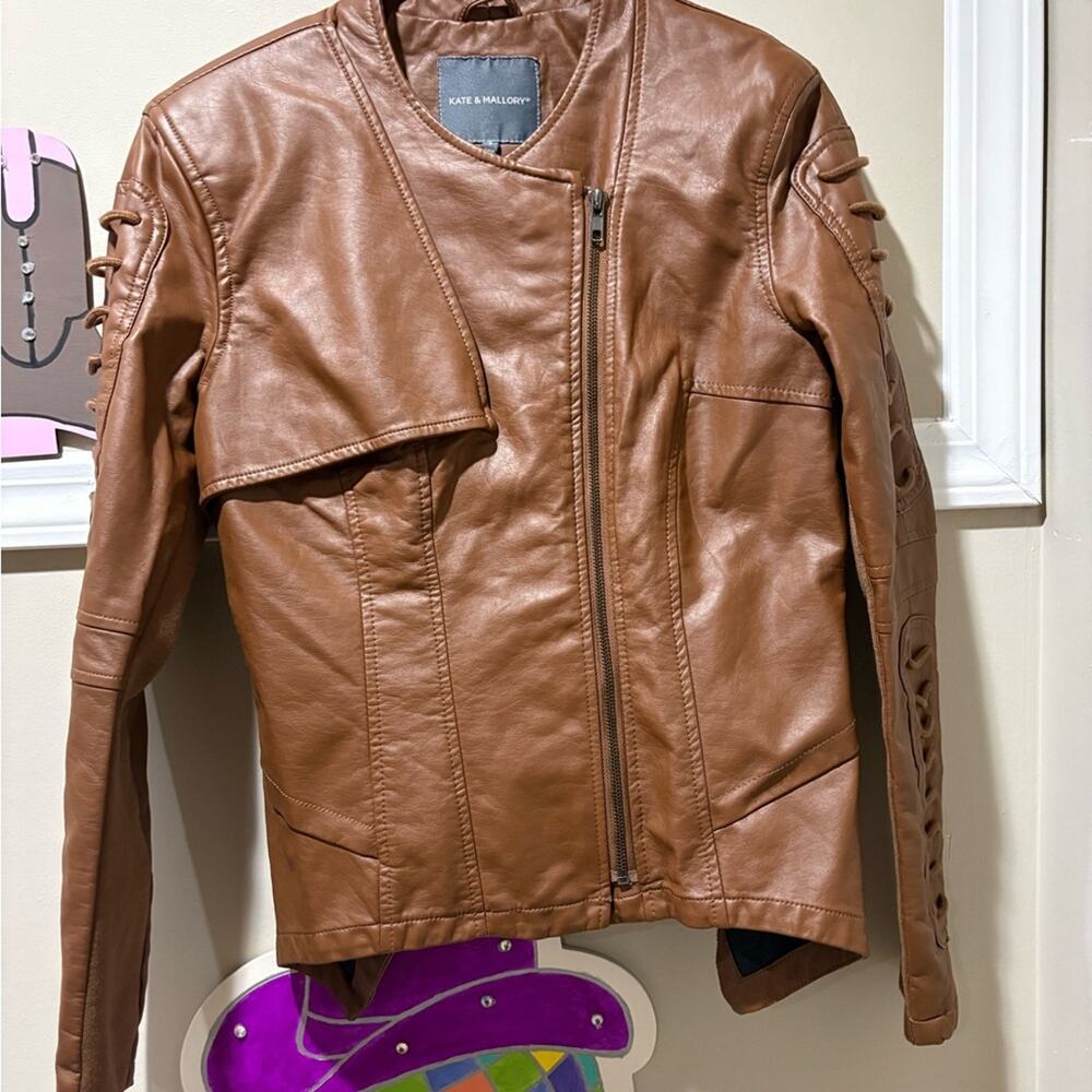 Kate & Mallory Tan Faux Leather Jacket